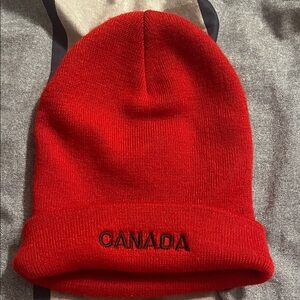Red Beanie with Canada Embroidery